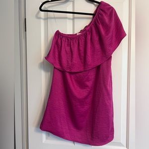 Satin one shoulder dress. Never worn